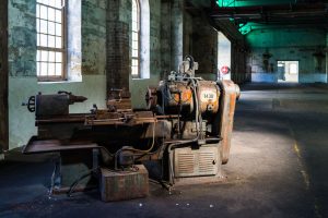 Old and abandoned lathe